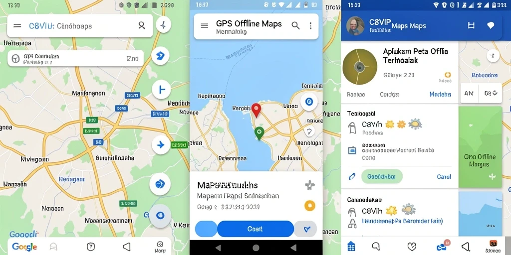 Antarmuka C8VIP yang intuitif untuk peta offline yang efektif.