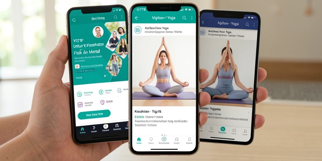 Antarmuka KG778 menampilkan sesi yoga interaktif yang menarik dan informatif.