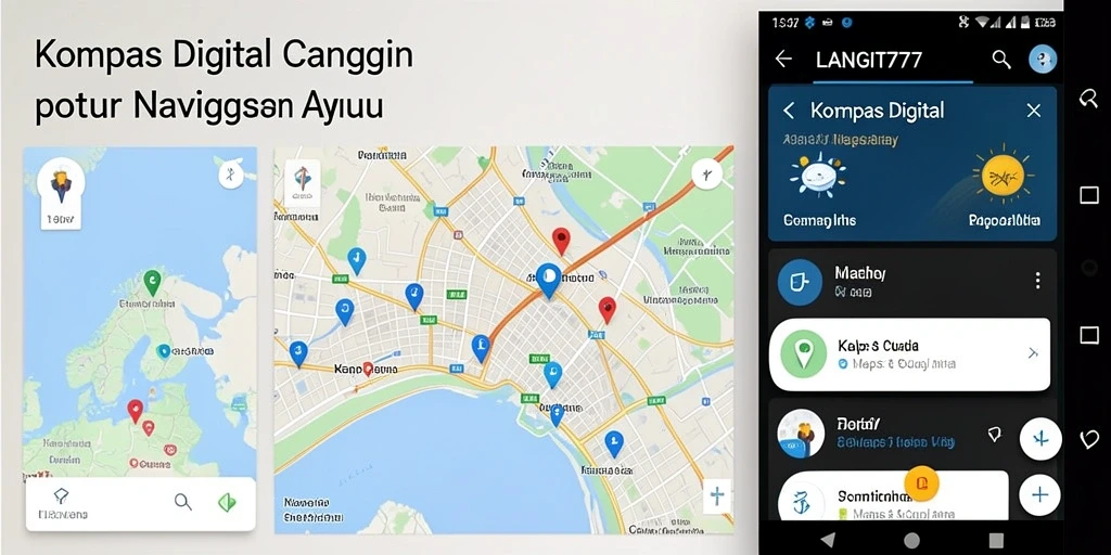 Tampilan antarmuka LANGIT777 yang memudahkan navigasi menggunakan kompas digital.