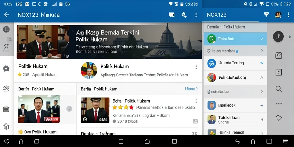 Tampilan antarmuka pengguna NOX123 yang menarik dan informatif.