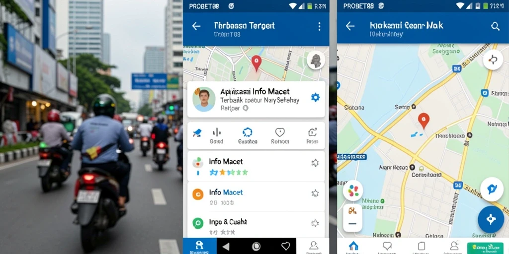 Tampilan antarmuka PROBET88 dengan informasi lalu lintas terkini.