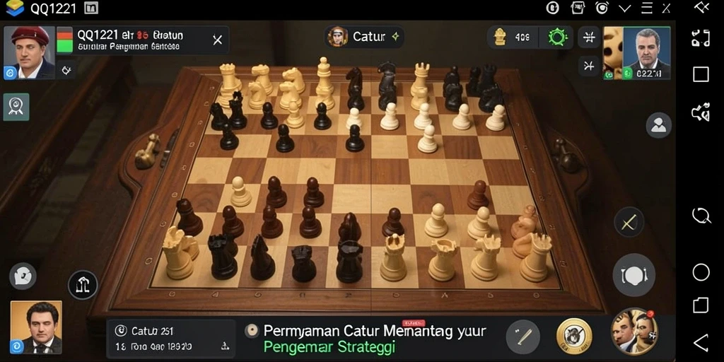 Tampilan antarmuka permainan Catur yang menarik dan modern.