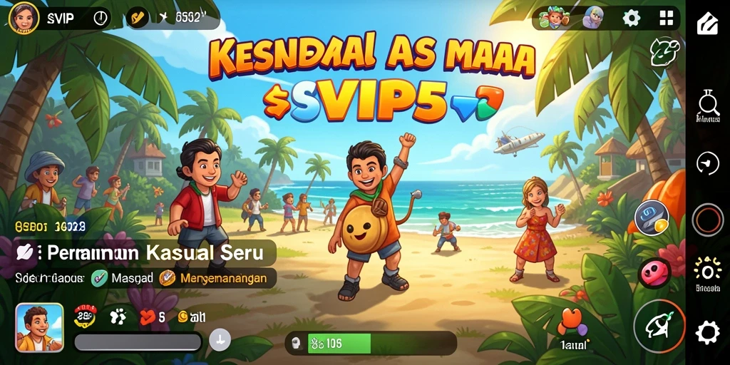 Tampilan antarmuka SVIP5 yang menarik dan penuh warna.