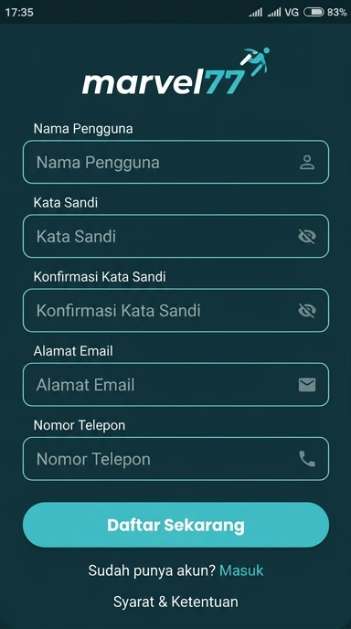 Cara Mudah Buat Akun Baru Marvel77 untuk Android