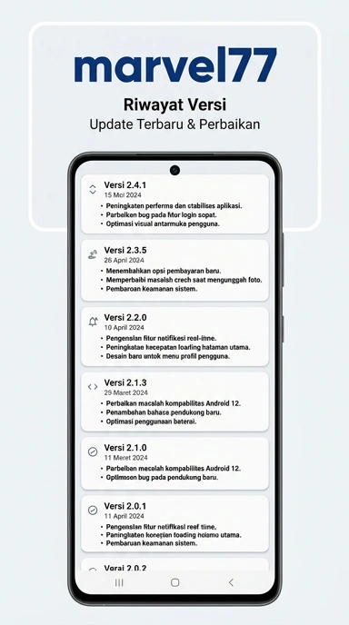 Riwayat Versi marvel77 untuk Pengguna Android di Indonesia